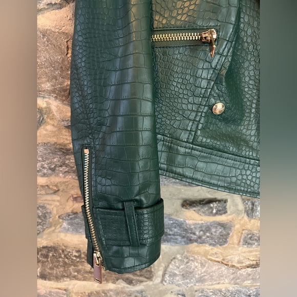 NWOT Ella Rafaella Faux Leather Jacket Medium Petite - Picture 3 of 4